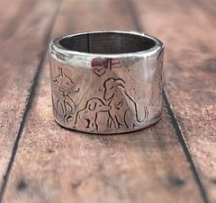 Jes Maharry Sterling Silver Artisan Friendship Band Ring, Size 6.5-7.5
