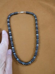 (v484-C) 16″ Black Hematite Iron oxide 7x8mm Beads GEM bead Necklace JEWELRY