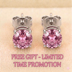 HUGE 15Ct Heart Shape Certified Pink Diamond Pendant,FREE Tariffs &matching Stud