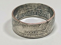 Hawaii Ring State Quarter Coin Ring Hand Made