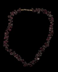 Vintage Handmade Natural Garnet Chip Necklace