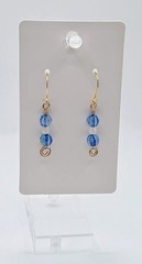 Artisan Handcrafted Boho Jewelry Dangle Earrings Hammered Bronze Czech Glass