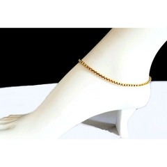 14K Gold Filled Box Chain Anklet: Solid Venetian chain 14K Gold Filled