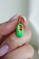 14k Solid Gold Mini Shoe Pendant, Shoe Necklace, Shoe Charm (One Shoe Only)