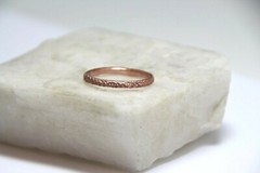 Copper Ring Stackable Hammered Rings band Size 7.5 Wedding Ring Unisex thin 2mm