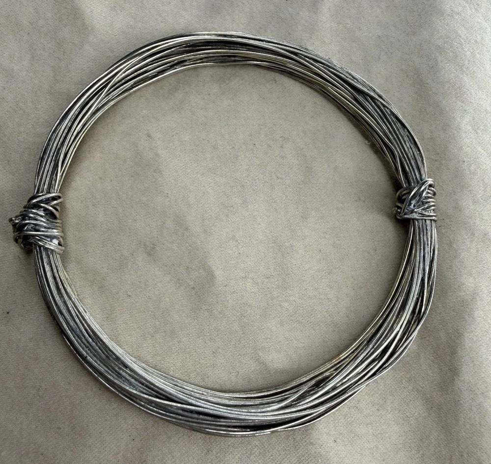 Multi Wire Bangle Bracelet Silver Tone Artisan Modernist Stack Style
