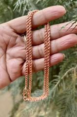 7 inch Pure Copper Thick Rope Chain Bracelet, Healing Copper Jewelry, Spiritual