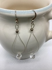 Sterling Silver And Faceted Quartz Briolette
