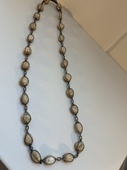 Vintage Mexican Sterling Silver CJC Wire Wrapped Jasper Necklace 140g Artisan 37