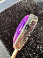 Rare Natural Purple Jade Sugilite Multi-purpose Pendant/ Necklace S925 Silver