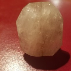 Vintage Unique Huge Rough Natural Rose Quartz Hammered Pewter Ring 33.9 Grams 9