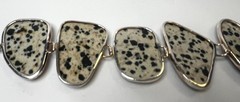 Large Stone Dalmation Jasper Bracelet