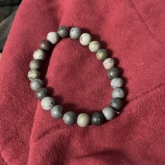 Stone Beaded Bracelet Multicolor Stretchable Cord Round Bohemian Unisex Adults