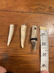 3 Deer Antler Tine Pendant Necklace One With Small Arrowhead Very Cool