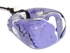 Sobral Onda Wave Marbled Purple, Clear & White Artist Made Statement Ring Size 7
