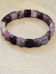 Woman’s Natural Amethyst Bracelet stretch Measuring 2.5 Inches Across