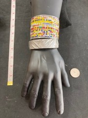 Pair of Very Cool Industrialist Recycled Bracelets/ Soda Cans and Metal Grate