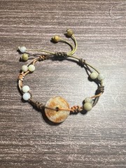 Natural sleeve jade hand braided hand rope