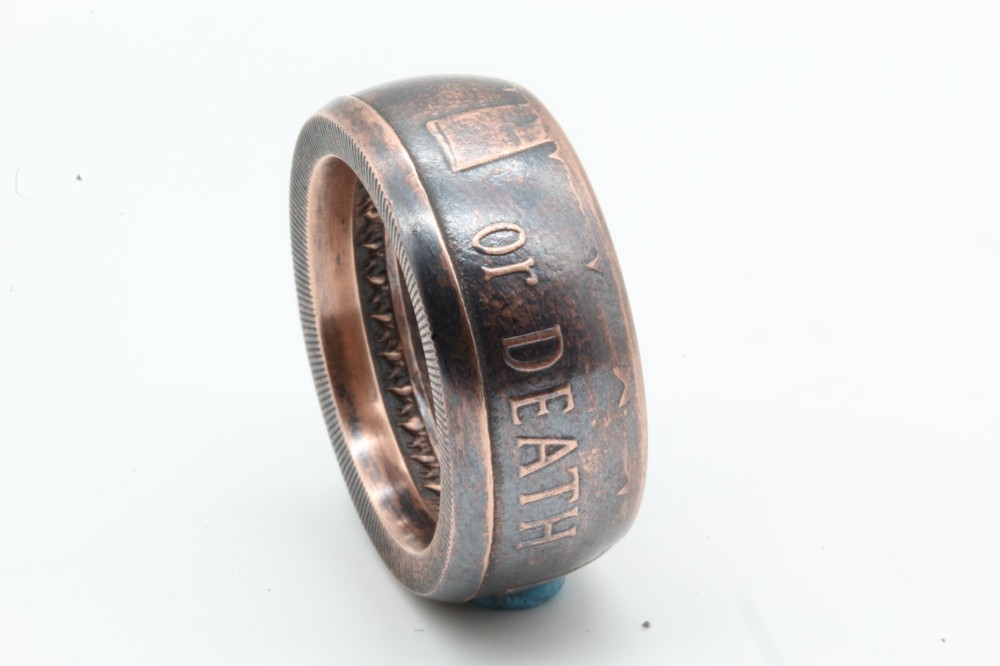 Liberty Or Death Coin Ring 1oz Copper Coin Size 7-14