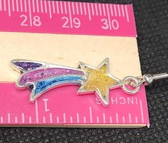Handmade Resin Earrings – Shooting Stars – Stainless Steel Ear Wires
