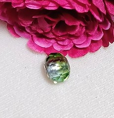 TROLLBEADS Denmark Lace Flower Sterling Silver Foxtail Bracelet~ 7-1/2″ Retired