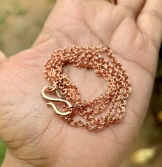 26 inch Pure Copper Double Rolo Cable Chain Necklace, Healing Copper Jewelry