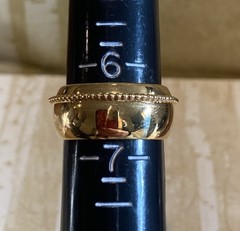 Sundance Catalog Gold Vermeil Fine Tuned Ring Size 6.5