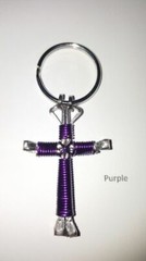 Horse Shoe Nail Cross Key Chain (10) Great For Handouts!!