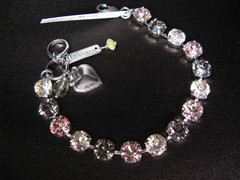 MARIANA BRACELET SWAROVSKI CRYSTALS PINK GRAY MULTI TENNIS Rho Pl Gift Designer