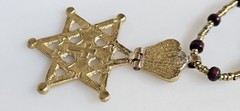 Ethiopian Star of David pendant Necklace beaded hand crafted necklace
