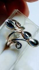 FETCHING STERLING SILVER .925 WITH BLACK ONYX RING IN SIZE 5.75-6.0