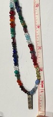Vintage Artisan Handmade Rainbow Multicolor Gemstone Necklace