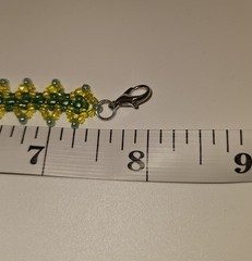 Handmade Artisan Green Seed Bead Bracelet