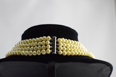 Beautiful Genuine Multi Pearl & Mother Of Pearl Flower Bib Statement Necklace