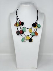 Handmade tagua Nut Set Necklace And Earrings