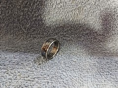 ALASKA Handcrafted Washington Quarters 90% silver coin ring, size 7 2008