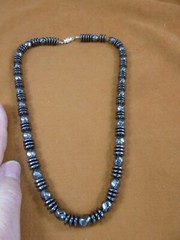 (v484-B) 18″ Black Hematite Iron oxide 7x8mm Beads GEM bead Necklace JEWELRY