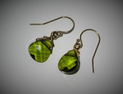 Olivine Vine Earrings Swarovski Faceted Flat Briolette Crystal Dangle Must-Haves