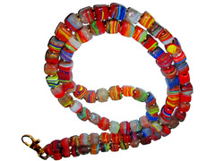 Traditional Turkish Artisan Handmade Cube Glass Beaded Necklace/Lanyard
