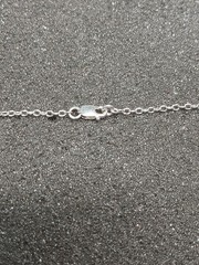 Sterling Silver 925 Vermeil Scalloped Fan Three-Tone Pendant Necklace 17″