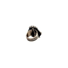 Calvin Martinez, Ring, Water web Kingman, Sterling Silver, Navajo, 8