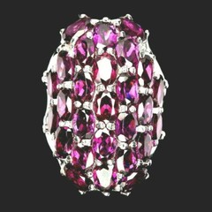 Shola Genuine Natural Umbalith (Rhodolite) Ring Size 18 Sterling Silver R370