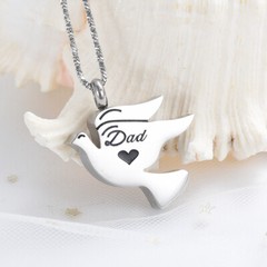 Peace Dove Cremation Necklaces for Ashes for Dad / Ashes Keepsake Memorial Gift