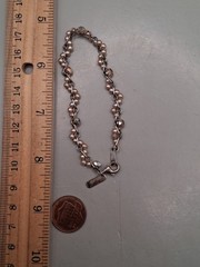 Holly Yashi Sterling Silver Faux Pearl Bracelet 7.25″