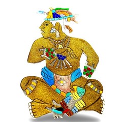 Castelan Mexican Sterling Enamel Figural Brooch Pendant