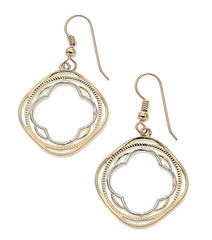 Tribal India Earrings, Hand Cut British India Coins, 7/8″ in Diameter,( # 448E )