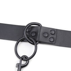 Dark Gothic Leather Collar Neckchain O-Ring Necklace Sexy Collar Chain