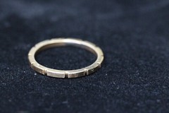 Brass Ring Solid Hand Carved Gold band Size 12.5 Unisex Golden Promise Rings
