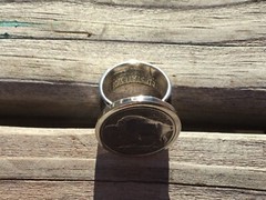 Buffalo Nickel and Silver Half Dollar Coin Ring, your size