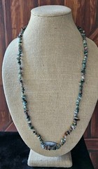 Multi Color Polished Stone Chip Necklace Stretch Cord Green Gemstone Bracelet